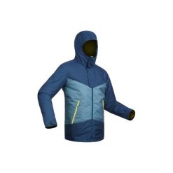 Kurtka narciarska SKI-P JKT 150 męska. Niebieskie kurtki męskie WED'ZE, m, bez wzorów, z materiału, bez kaptura. W wyprzedaży za 109.99 zł.