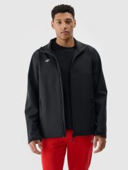 4F Softshell wiatroodporny membrana 5000 męski - czarny XXL. Czarne kurtki softshell damskie 4f, m, bez wzorów, z dzianiny, bez kaptura. Za 229.99 zł.