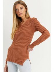 Milan Kiss Sweter w kolorze brązowym rozmiar: M. Brązowe swetry klasyczne damskie Milan Kiss, m, bez kołnierzyka. Za 61.75 zł.