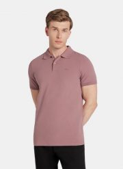 PAKO LORENTE - T-shirt polo w różowym kolorze. Czerwone koszulki polo męskie Pako Lorente, m, bez wzorów, z bawełny, bez ramiączek. Za 99.99 zł.