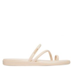 Japonki Crocs. Brązowe klapki damskie Crocs, bez wzorów, bez obcasa. Za 139.99 zł.