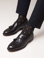 British Passport Skórzane mokasyny "Tassel" w kolorze czarnym rozmiar: 45. Czarne mokasyny męskie British Passport. Za 448.99 zł.