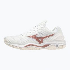 Buty sportowe Mizuno Weave Stealth Białe Piłka ręczna. Białe buty sportowe na co dzień damskie Mizuno, bez wzorów, do piłki ręcznej, mizuno wave. Za 249.99 zł.