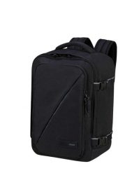 Plecak do samolotu American Tourister Take2cabin S - black. Czarne plecaki damskie AMERICAN TOURISTER, bez wzorów, z materiału. Za 179.99 zł.