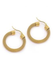 MOODE Kolczyki-kreole "Estelle" rozmiar: onesize. Żółte kolczyki damskie MOODE, ze stali. Za 43.99 zł.