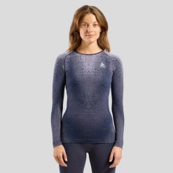 Bluza termoaktywna damska Odlo Performance Warm Blackcomb BL Top Crew Neck LS. Fioletowe bluzy bez kaptura damskie Odlo, s, z elastanu. Za 339.13 zł.