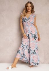 Niebieska Sukienka Maxi z Falbankami i Cienkimi Gumkami w Pasie Bexla. Niebieskie sukienki damskie Renee, na co dzień, l, bez wzorów, eleganckie, bez kołnierzyka, bez ramiączek, maxi, rozkloszowane. W wyprzedaży za 52.49 zł.