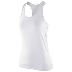 Damska Koszulka Bez Rękawów Impex Softex. Białe bluzki sportowe damskie SPIRO, m, z elastanu, bez kołnierzyka, bez ramiączek. Za 59.99 zł.