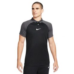 Męska Koszulka Polo Academy Pro. Czarne koszulki polo męskie Nike, m, bez wzorów, z materiału, bez ramiączek. Za 129.99 zł.