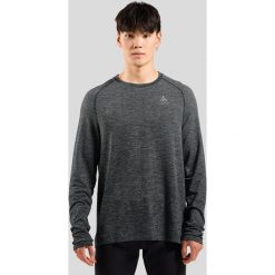 Koszulka z długim rękawem do biegania męska Odlo ESSENTIAL SEAMLESS. Szare t-shirty sportowe męskie Odlo, l, bez ramiączek, do biegania. Za 269.99 zł.