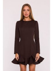 Made of emotion Sukienka w kolorze brązowym rozmiar: M. Brązowe sukienki damskie Made Of Emotion, m, bez wzorów, bez kołnierzyka, bez ramiączek, mini. Za 289.99 zł.