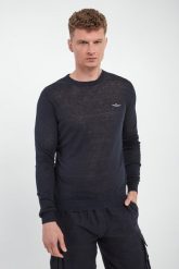 Sweter męski lniany AERONAUTICA MILITARE. Swetry męskie AERONAUTICA MILITARE, m, bez wzorów, ze lnu, bez kołnierzyka. Za 579.00 zł.