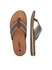 Rieker Japonki 21095-42 Beżowy. Brązowe klapki i japonki męskie Rieker, z materiału. Za 289.99 zł.