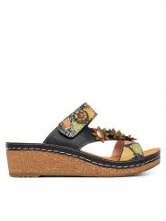 Laura Vita Klapki Facscineo 05 Czarny. Czarne klapki damskie Laura Vita, bez wzorów, ze skóry, bez obcasa. Za 429.99 zł.