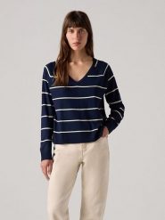 Levi's Sweter w kolorze granatowo-białym rozmiar: M. Niebieskie swetry klasyczne damskie Levi's, m, bez kołnierzyka. Za 165.71 zł.