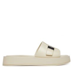 Klapki Calvin Klein. Klapki damskie CALVIN KLEIN, bez wzorów, bez obcasa. Za 409.99 zł.