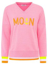 Zwillingsherz Bluza "MoinZH" w kolorze pomarańczowo-jasnoróżowym rozmiar: S. Pomarańczowe bluzy bez kaptura damskie Zwillingsherz, s. Za 171.28 zł.