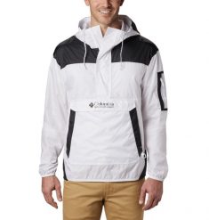 Kurtka Sportowa Z Kapturem Męska Columbia Challenger Windbreaker. Białe kurtki treningowe męskie Columbia, m, bez wzorów, z materiału, outdoorowe. Za 297.75 zł.