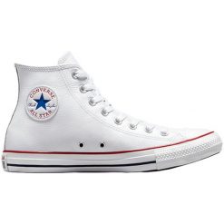Trampki Converse Chuck Taylor HI Leather, Dla obu płci. Białe trampki i tenisówki męskie Converse, bez wzorów, ze skóry, bez zapięcia. Za 490.00 zł.