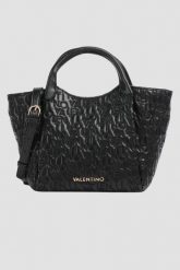 VALENTINO Czarna torebka damska Dram Shopping. Czarne torebki klasyczne damskie Valentino by Mario Valentino, bez wzorów, ze skóry ekologicznej, bez dodatków. W wyprzedaży za 539.99 zł.