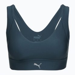 Biustonosz do biegania PUMA High Impact Ultraform Running Bra. Niebieskie biustonosze Puma, bez wzorów, z elastanu. Za 139.99 zł.