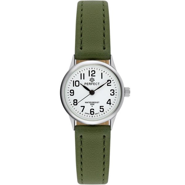 Zegarek Damski Perfect Klasyczny Skórzany Pasek Retro Oliwkowy 273. Zielone, analogowe zegarki damskie ze stali. Za 51.99 zł.