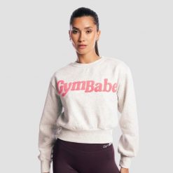 Bluza damska fitness luźna GymBabe Cloud. Szare bluzy sportowe damskie GYMBEAM, l, z bawełny. Za 131.90 zł.