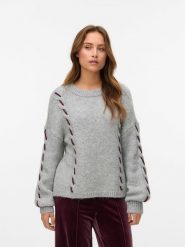 Vero Moda Sweter w kolorze szarym rozmiar: S. Szare swetry klasyczne damskie Vero Moda, s, z wełny, bez kołnierzyka. Za 117.45 zł.