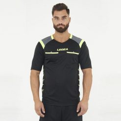 Koszulka Sędziowska PIREO Funkcjonalna. Czarne t-shirty sportowe męskie Legea, s, bez ramiączek, do piłki nożnej. W wyprzedaży za 64.00 zł.