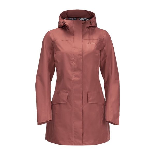 Kurtka przeciwdeszczowa damska Jack Wolfskin Cape York Paradise. Czerwone kurtki damskie Jack Wolfskin, s, bez kaptura. Za 429.99 zł.