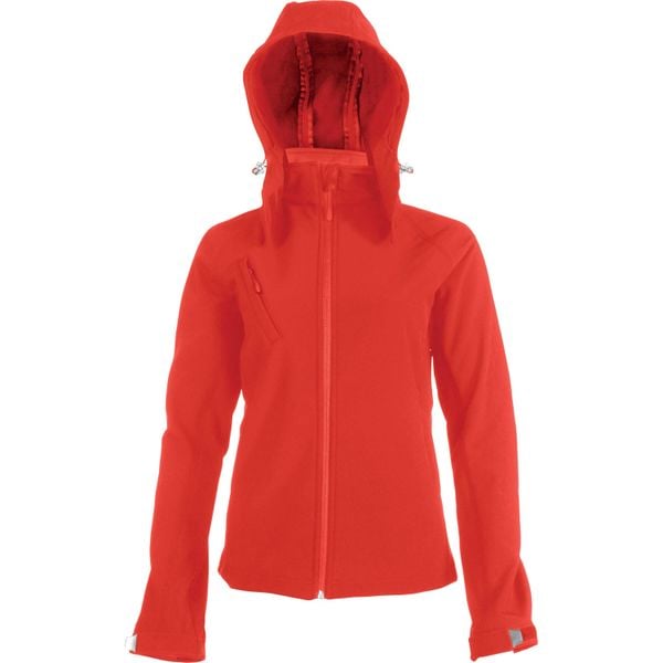 Kurtka damska Kariban Softshell À Capuche Amovible. Czerwone kurtki damskie KARIBAN, bez wzorów, z softshellu, bez kaptura. Za 283.00 zł.