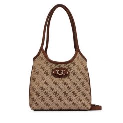 Torebka Guess. Brązowe torebki klasyczne damskie Guess, z aplikacjami, bez dodatków. Za 494.99 zł.
