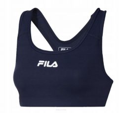 Stanik tenisowy Fila Bra Lea. Niebieskie biustonosze sportowe damskie Fila, bez wzorów, z elastanu. Za 110.99 zł.