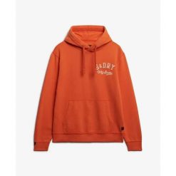 Bluza z kapturem Superdry Vintage Athletic. Brązowe bluzy z kapturem męskie Superdry., xl. Za 387.20 zł.
