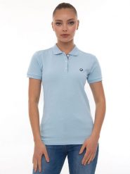 SIR RAYMOND TAILOR Koszulka polo "Angie" w kolorze błękitnym rozmiar: XL. Niebieskie bluzki damskie Sir Raymond Tailor, xl, bez wzorów, z bawełny, bez kołnierzyka, bez ramiączek. Za 125.45 zł.