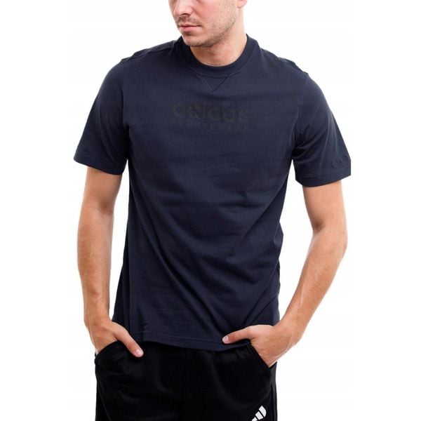 Koszulka Mężczyzna adidas T-shirt Bluzka Sportowa Treningowa Bawełniana r. M. Niebieskie t-shirty męskie Adidas, m, z bawełny, bez ramiączek, na fitness i siłownię. Za 126.99 zł.