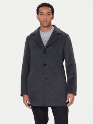 Guess Płaszcz wełniany M4BL3S WGJ82 Szary Slim Fit. Szare płaszcze męskie Guess, na zimę, m, z aplikacjami, z syntetyku. Za 955.00 zł.