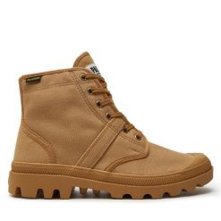 Trapery Palladium. Brązowe buty zimowe męskie Palladium, bez zapięcia. Za 389.99 zł.