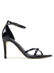 Guess Sandały FLJSPR PAF03 Czarny. Czarne sandały damskie Guess, z aplikacjami, ze skóry, bez obcasa, na szpilce. Za 479.99 zł.