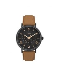 Timex Zegarek Dress Southview TW2V91600 Brązowy. Brązowe, analogowe zegarki męskie Timex. Za 299.99 zł.