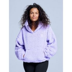 Bluza z kapturem Fluffy - damska - na cztery pory roku - Teddy - liliowa. Fioletowe bluzy z kapturem damskie POEDERBAAS, na zimę, xs, z poliesteru. Za 264.52 zł.