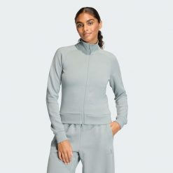 Bluza Dresowa Soft Lux Slim. Zielone bluzy bez kaptura damskie Adidas, xl, z dresówki. Za 299.00 zł.