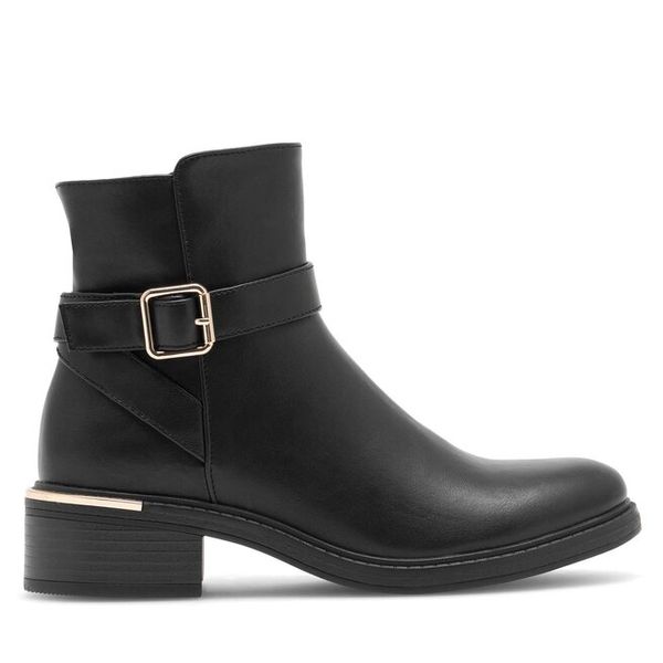 Botki Clara Barson. Czarne botki damskie Clara Barson, bez obcasa, na słupku, bez zapięcia. Za 129.99 zł.