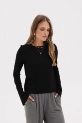 BLUZKA AMBER CZARNA L - Flawless. Czarne bluzki sportowe damskie Flawless, l, z dresówki, bez kołnierzyka, bez ramiączek. Za 200.00 zł.