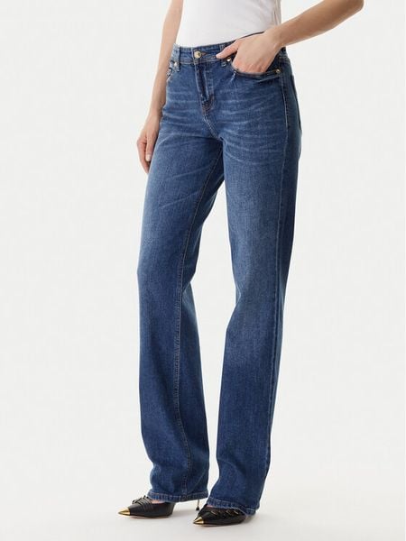 Versace Jeans Couture Jeansy 79HAB581 CDWAC Granatowy Regular Fit. Niebieskie jeansy damskie Versace Jeans Couture. Za 669.99 zł.