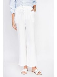 Le Jardin du Lin Spodnie w kolorze białym rozmiar: 34. Białe spodnie materiałowe damskie Le jardin du lin, bez wzorów, z materiału, klasyczne, z standardowym stanem. Za 108.99 zł.