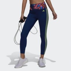 Damskie legginsy treningowe 7/8 adidas FARM Rio. Niebieskie legginsy damskie Adidas, xl, bez wzorów. W wyprzedaży za 204.95 zł.
