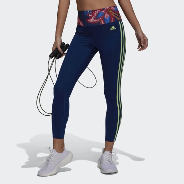 Damskie legginsy treningowe 7/8 adidas FARM Rio. Niebieskie legginsy damskie Adidas, xl, bez wzorów, na fitness i siłownię. W wyprzedaży za 204.95 zł.