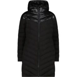 Cmp WOMAN LONG COAT długi płaszcz damski 100% poliester. Czarne płaszcze damskie CMP, bez wzorów, z poliesteru. Za 478.00 zł.