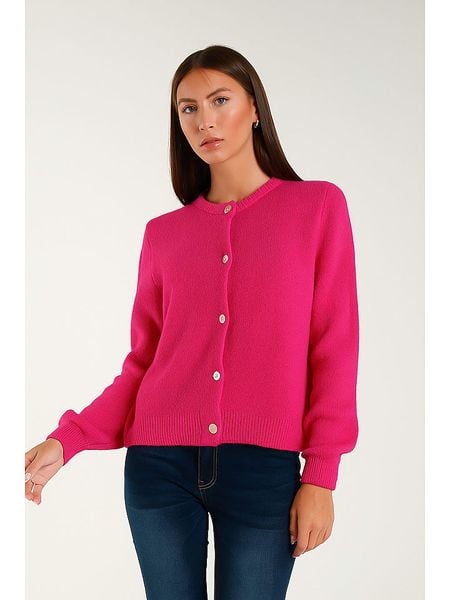 Tamba Kardigan w kolorze różowym rozmiar: 36/38. Różowe kardigany damskie Tamba, bez wzorów, z wełny. Za 126.15 zł.